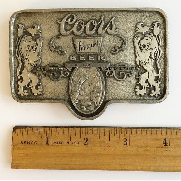 Vintage Coors Banquet Beer Silver Belt 